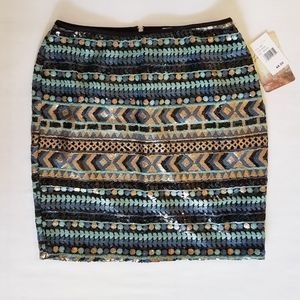 Geometric Sequined Skirt (size: M)